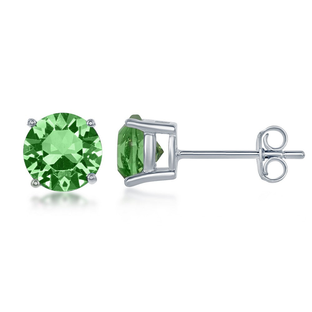 AUGUST BIRTHSTONE SWAROVSKI STUD EARRINGS